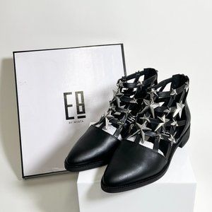 NIB Nelly Black & Silver Sandals By E8 By Miista